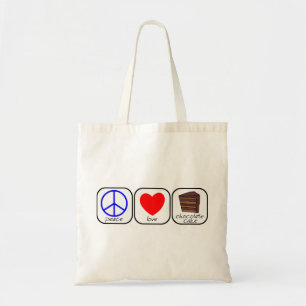 Tote Bag Calme, amour et gâteau au chocolat