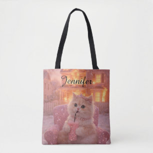 Tote Bag Calmer la princesse chat pendant le chaos total