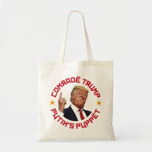 Tote Bag Camarade Trump : La marionnette de Poutine, illust (Devant)