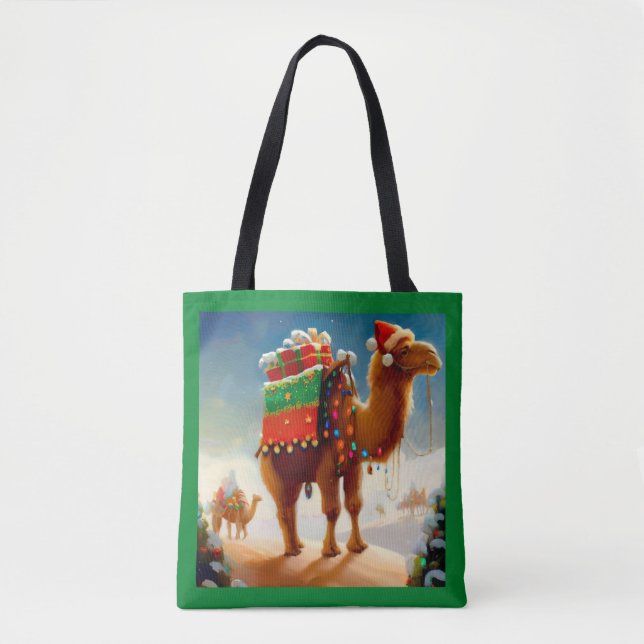 Tote Bag Camel de Noël 2 (Devant)
