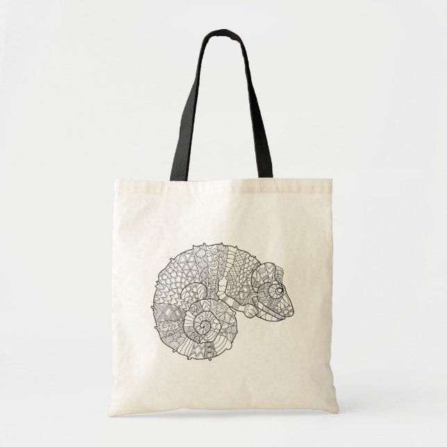 Tote Bag Caméléon Zendoodle (Devant)