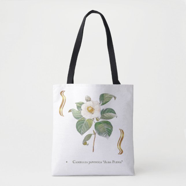 Tote Bag Camelia blanc (Devant)