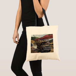 Tote Bag Camion à benne basculante d'entreprise vintage sur