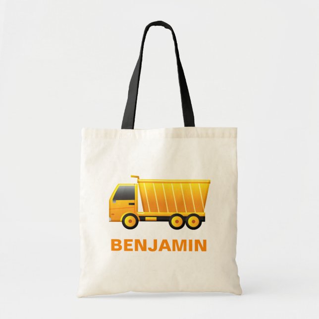 Tote Bag Camion à benne construction enfants (Devant)