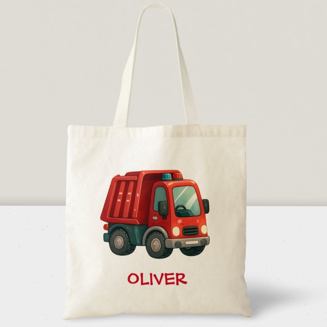 Tote Bag Camion à vidange rouge mignon (Créateur téléchargé)