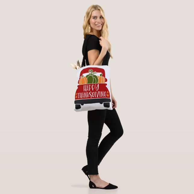 Tote Bag Camion de Thanksgiving (Sur le modèle)