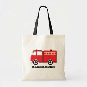 Tote Bag Camion d'incendie rouge personnalisé