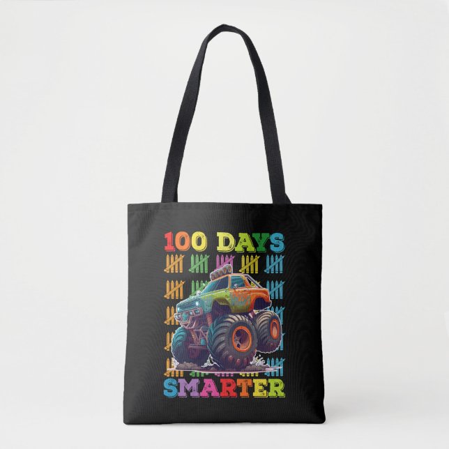 Tote Bag Camion Monstre 100 Jours Plus Intelligent École 10 (Devant)