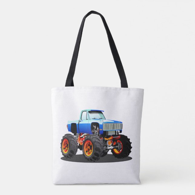 Tote Bag Camion monstre de dessin animé (Dos)