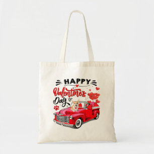 Tote Bag Camion Rouge Corgi Gallois Joyeux Valentines Jour