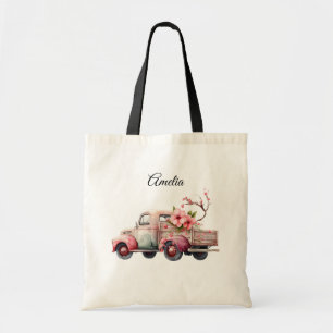 Tote Bag Camion Vintage rose