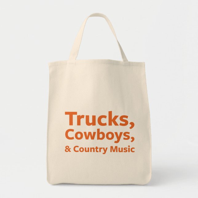Tote Bag Camions, cowboys et musique country (Devant)