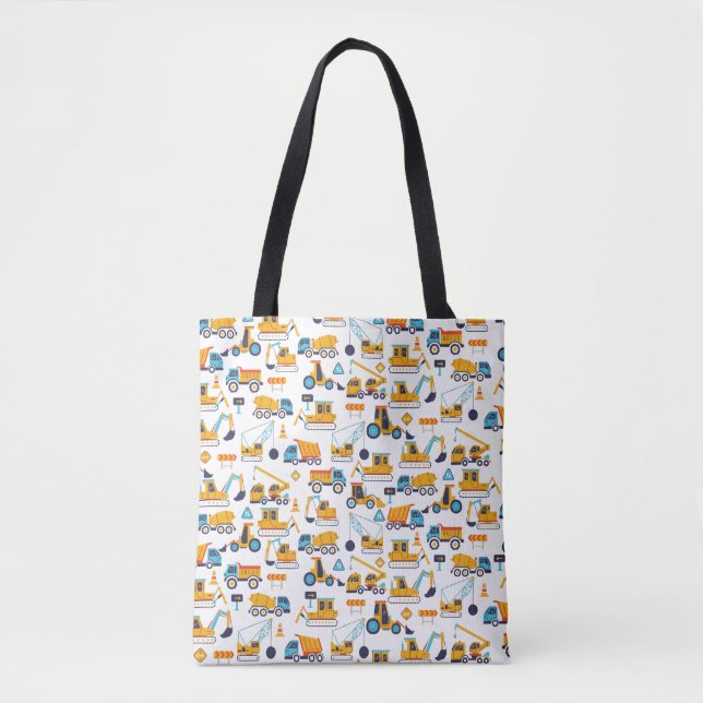 Tote Bag Camions de pompage de construction pour enfants Mo (Devant)