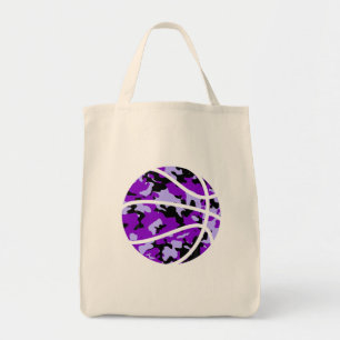 Tote Bag Camo de basketball violet - Panier de camouflage v