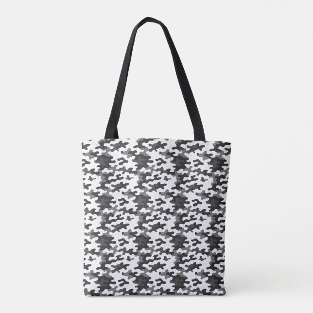 Tote Bag Camo noir et blanc (Dos)