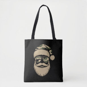 Tote Bag Camo Santa Claus Lunettes de soleil Xmas Camouflag