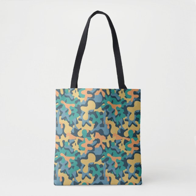 Tote Bag Camo signature arc-en-ciel muet (Devant)