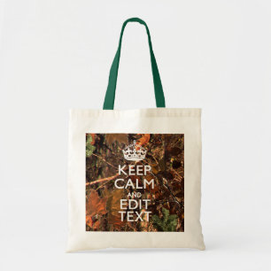 Tote Bag Camouflage Automne Saison Restez Calme Votre Texte