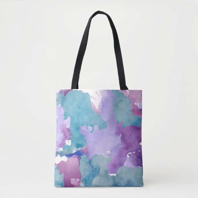 Tote Bag Camouflage bleu Abstrait (Devant)