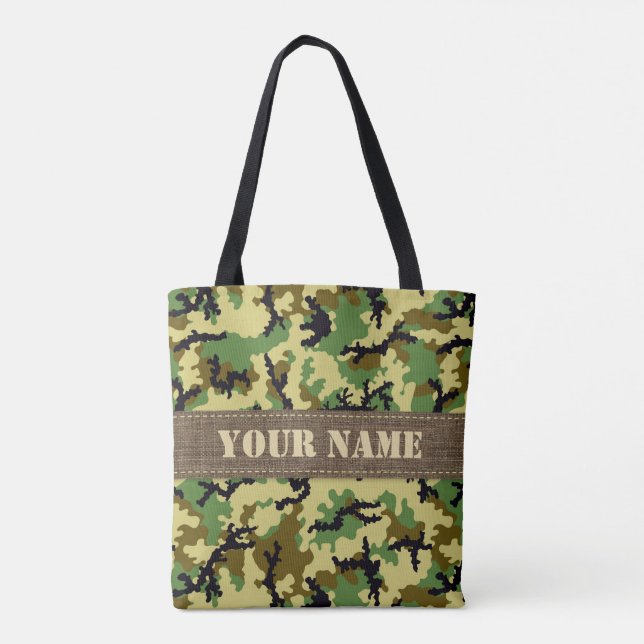 Tote Bag Camouflage de forêt (Dos)