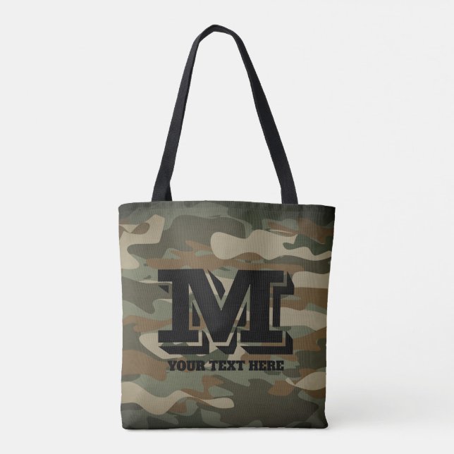 Tote Bag Camouflage militaire camo de l'armée verte partout (Dos)
