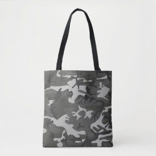 Tote Bag Camouflage moderne de Camo d'abrégé sur gris