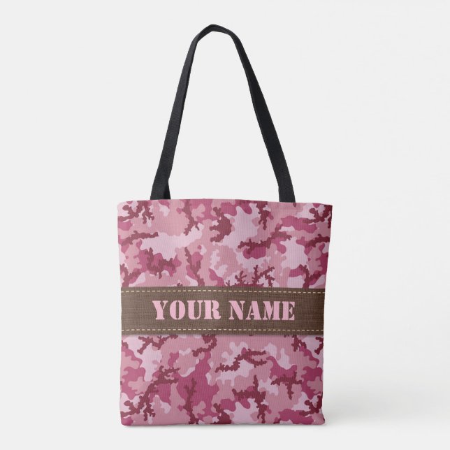 Tote Bag Camouflage rose (Dos)
