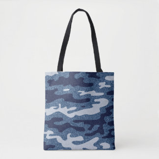 Tote Bag Camouflage tacheté Denim Jeans Motif