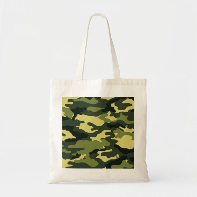 Tote Bag Camouflage vert (Devant)
