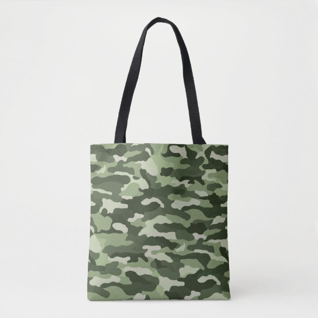 Tote Bag Camouflage vert (Devant)