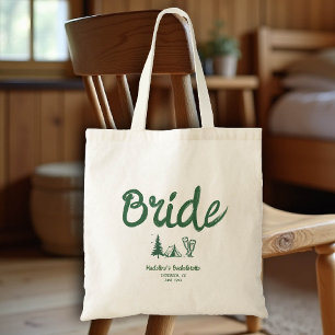 Tote Bag Camp Bachelorette mariée main dessinée écriture ve