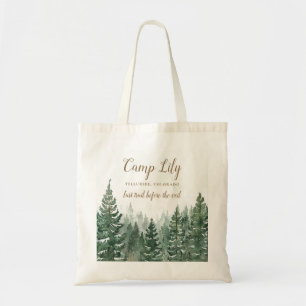 Tote Bag Camp Bachelorette Woodland Forest Weodend Party