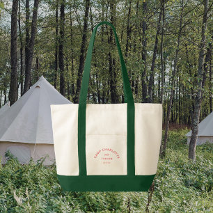 Tote Bag Camp de crête rose Thème Bachelorette Forêt verte