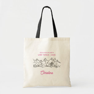 Tote Bag Camp de fête de demoiselle d'honneur Mariée modern