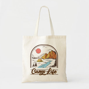 Tote Bag Camp Life Mountain Camping