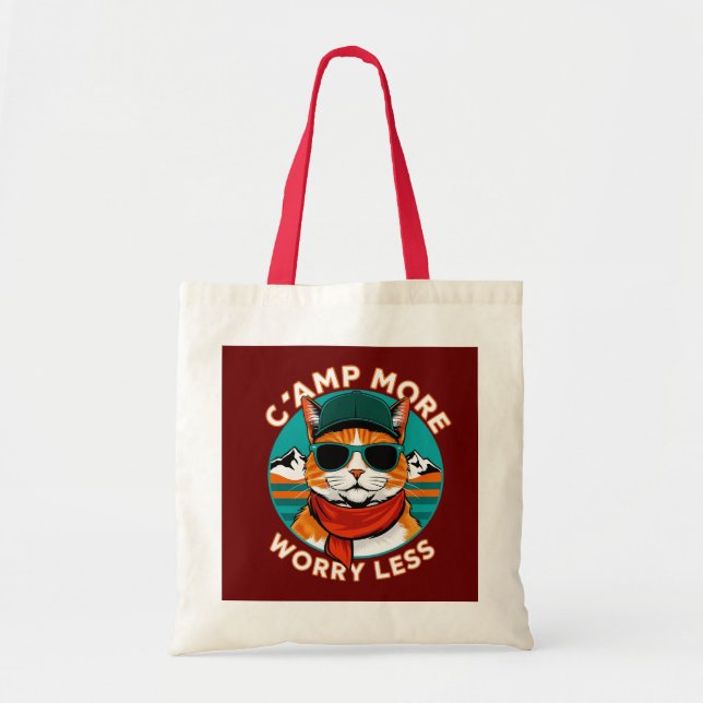 Tote Bag Camp Plus S'Inquiéter Moins (Devant)