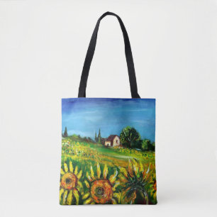 TOTE BAG CAMPAGNE ET DÉBORDEMENT EN TOSCANE