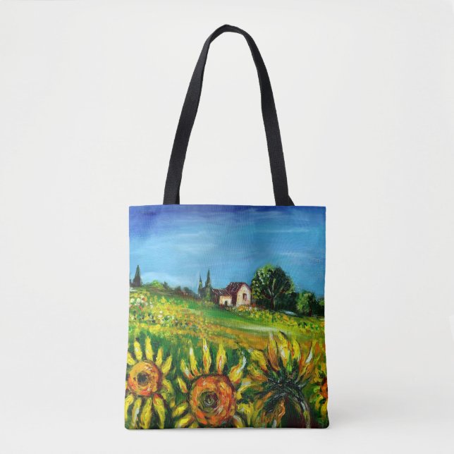 TOTE BAG CAMPAGNE ET DÉBORDEMENT EN TOSCANE (Devant)