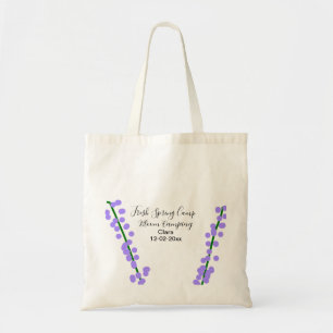 Tote Bag campagne lavande fleurs nom date si fraîche printa
