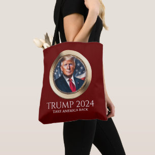 Tote Bag Campagne Trump 2024 - Collectible rouge républicai