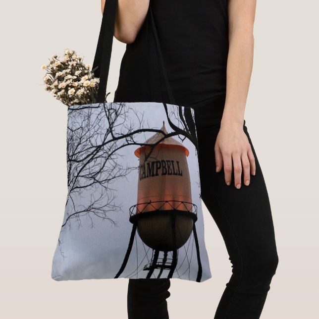 Tote Bag Campbell CA Water Tower Brossé Polyester Fourre-to (De près)