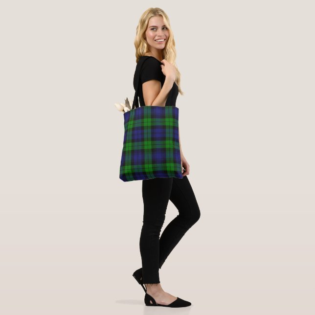 Tote Bag Campbell Clan Tartan Plaid Black Watch (Sur le modèle)