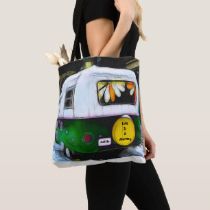 Tote Bag Camper Retro Life Est Un Voyage Pour Aller À Hipp