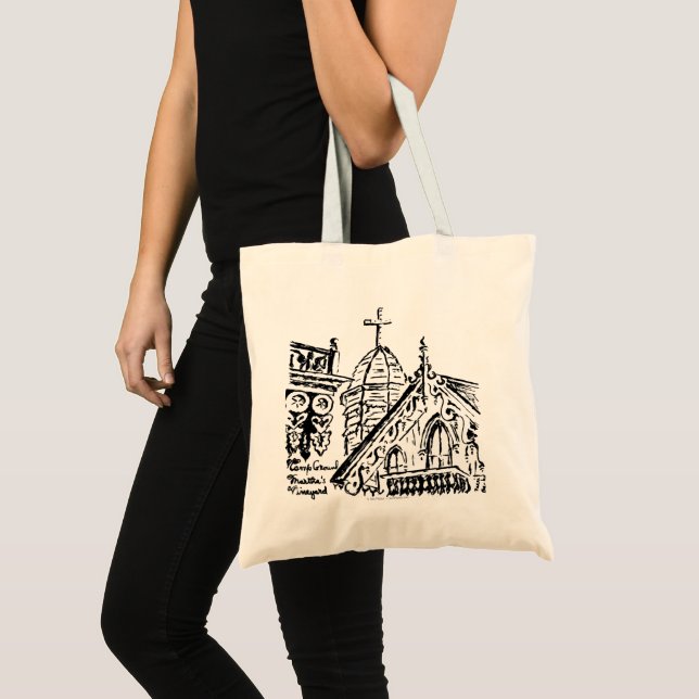 Tote Bag Campground Motif par Babbie - Martha's Vineyard (Devant (produit))