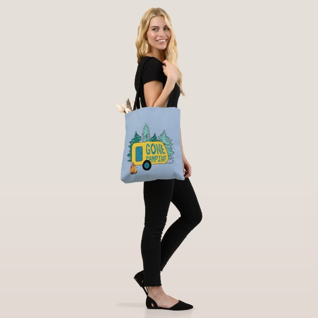 Tote Bag Camping Camping Camp d'été Clipart Happy Trails Ca (Sur le modèle)