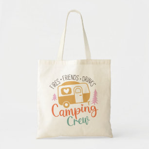 Tote Bag Camping Crew Fries Amis Boissons