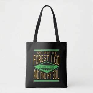 Tote Bag Camping - Dans la forêt, je vais drôle Camping