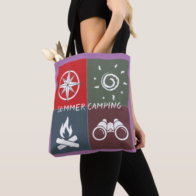 Tote Bag Camping d'été (De près)