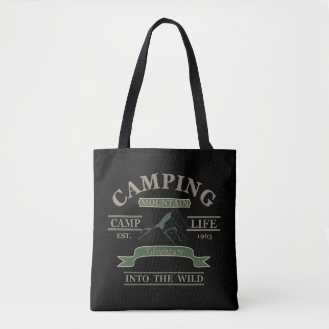 Tote Bag Camping extérieur vie de camping (Devant)