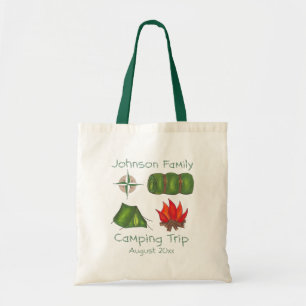 Tote Bag Camping familial personnalisé Voyage en Camping Fo